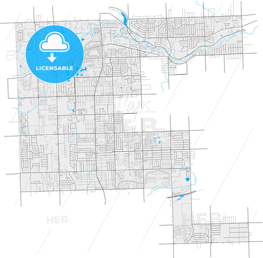 Westland, Michigan, United States, high quality vector map