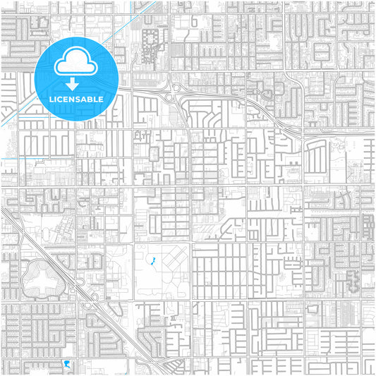 Westminster, California, United States, city map with high quality roads.