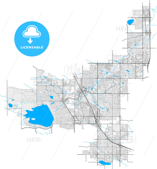 Westminster, Colorado, United States, high quality vector map