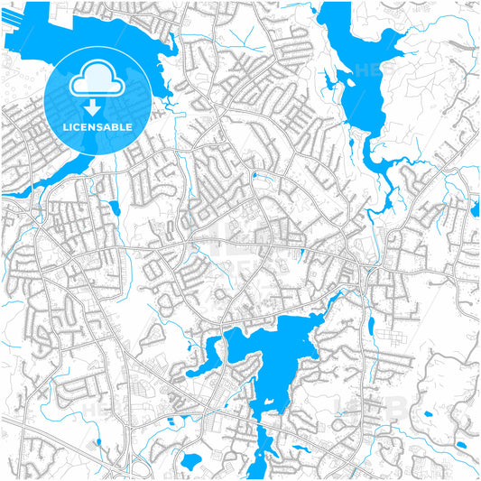 Weymouth Town, Massachusetts, United States, city map with high quality roads.