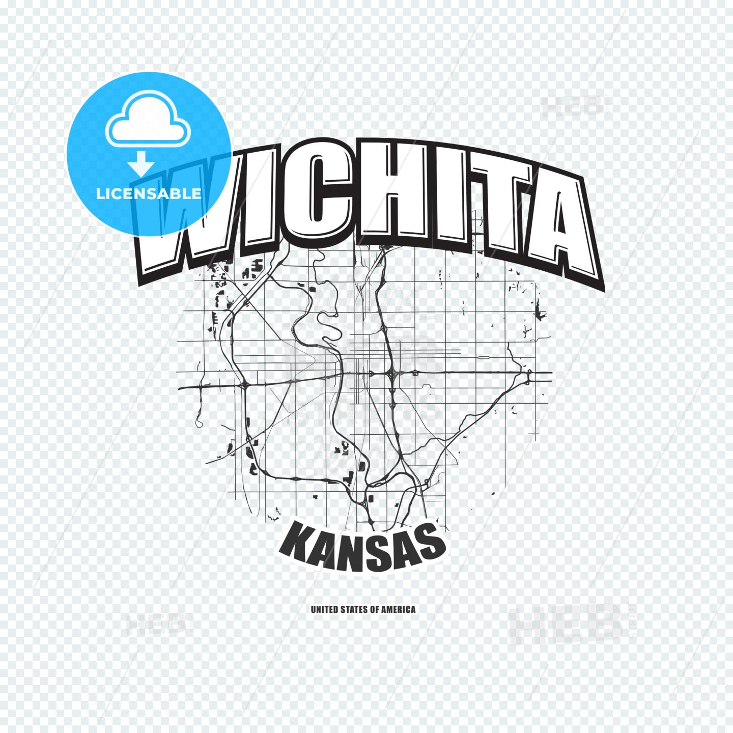 Wichita, Kansas, logo artwork – instant download