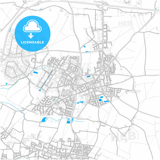 Willich, North Rhine-Westphalia, Germany, city map with high quality roads.