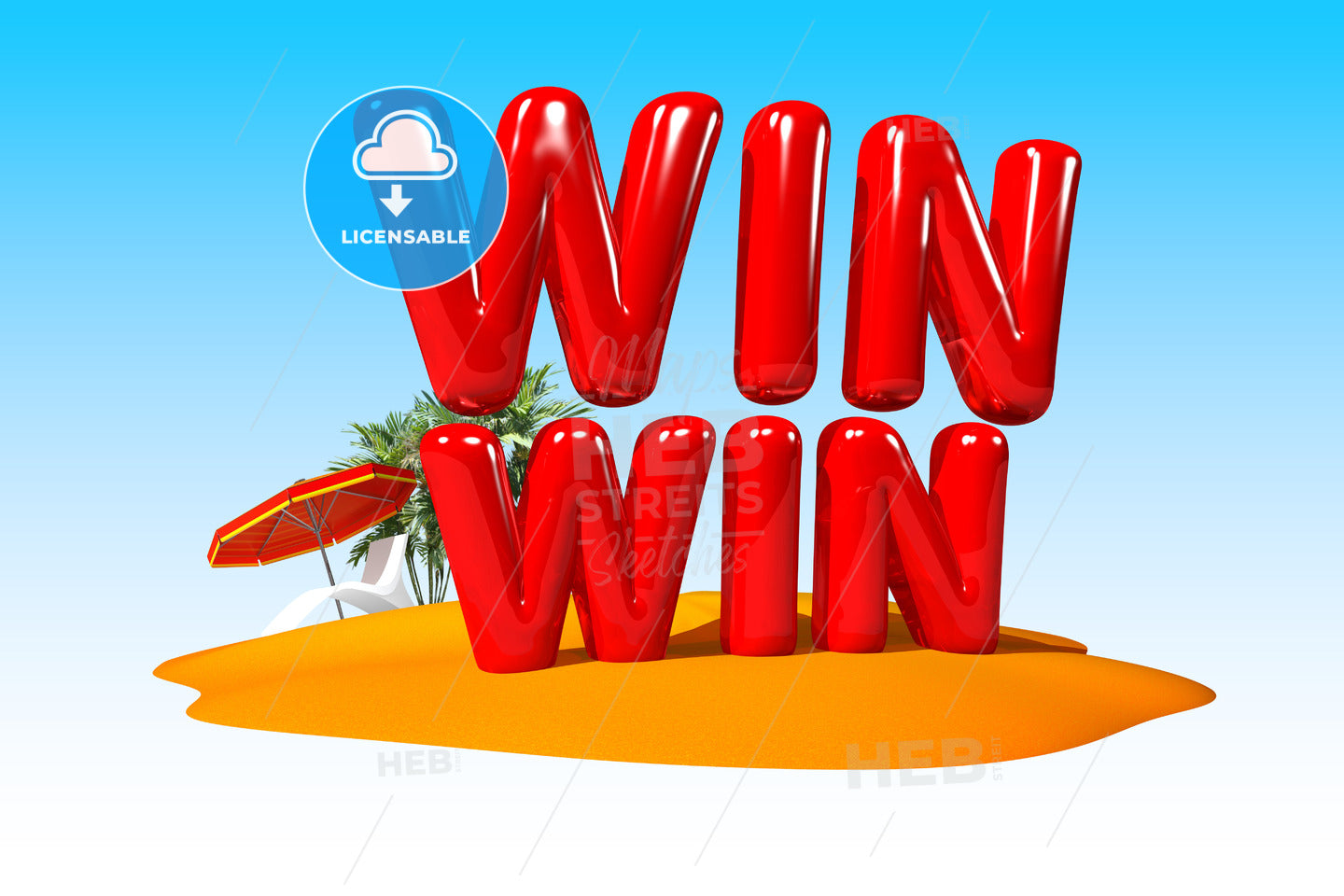Win-Win Buzzword on Island – instant download