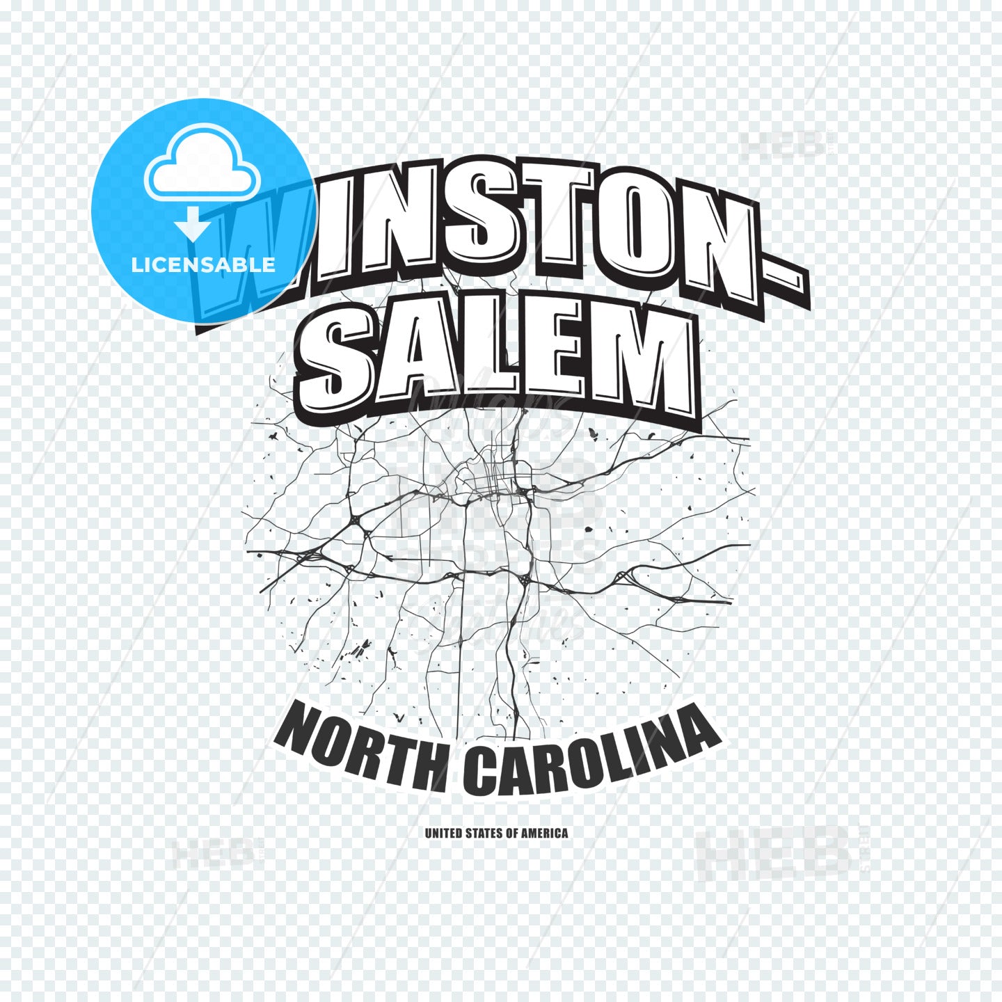 Winston–Salem, North Carolina, logo artwork – instant download