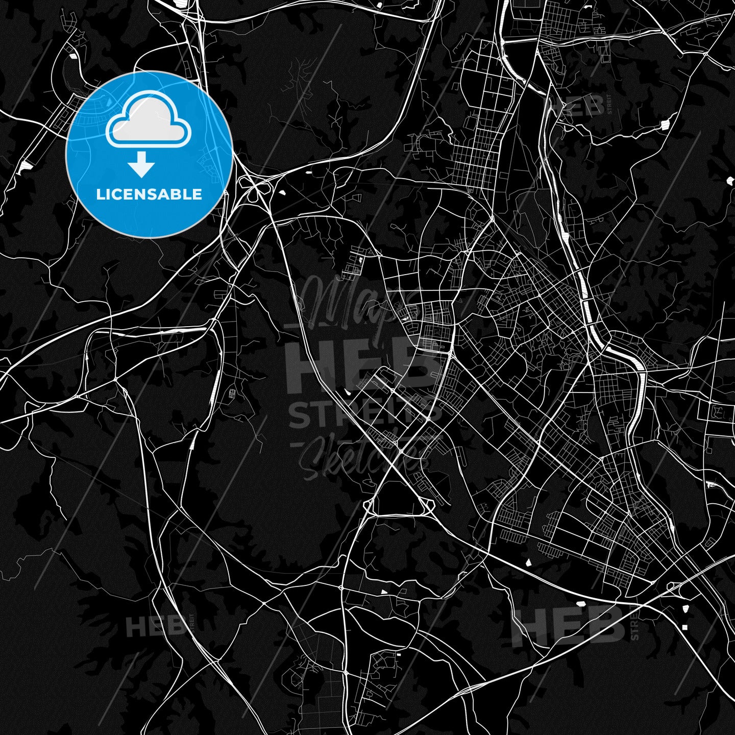 Wonju, South Korea PDF map