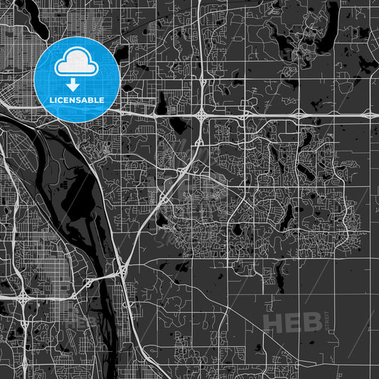 Woodbury, Minnesota - Area Map - Dark