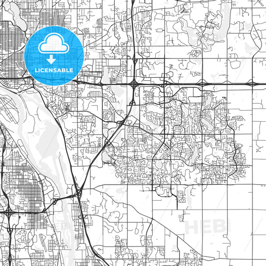 Woodbury, Minnesota - Area Map - Light