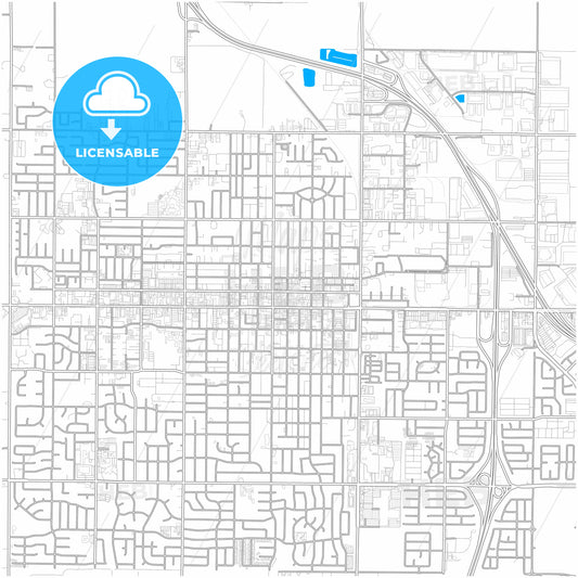 Woodland, California, United States, city map with high quality roads.