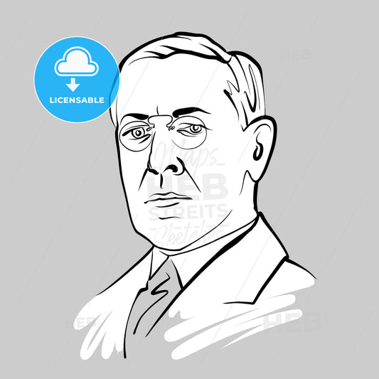 Woodrow Wilson Modern Vector Drawing