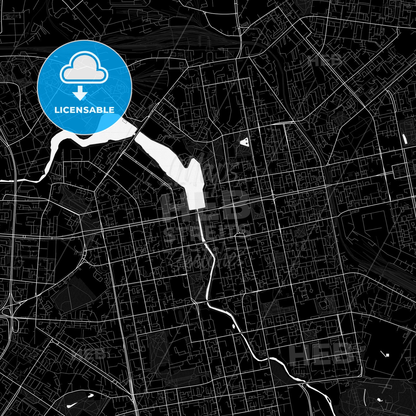 Yekaterinburg, Russia PDF map