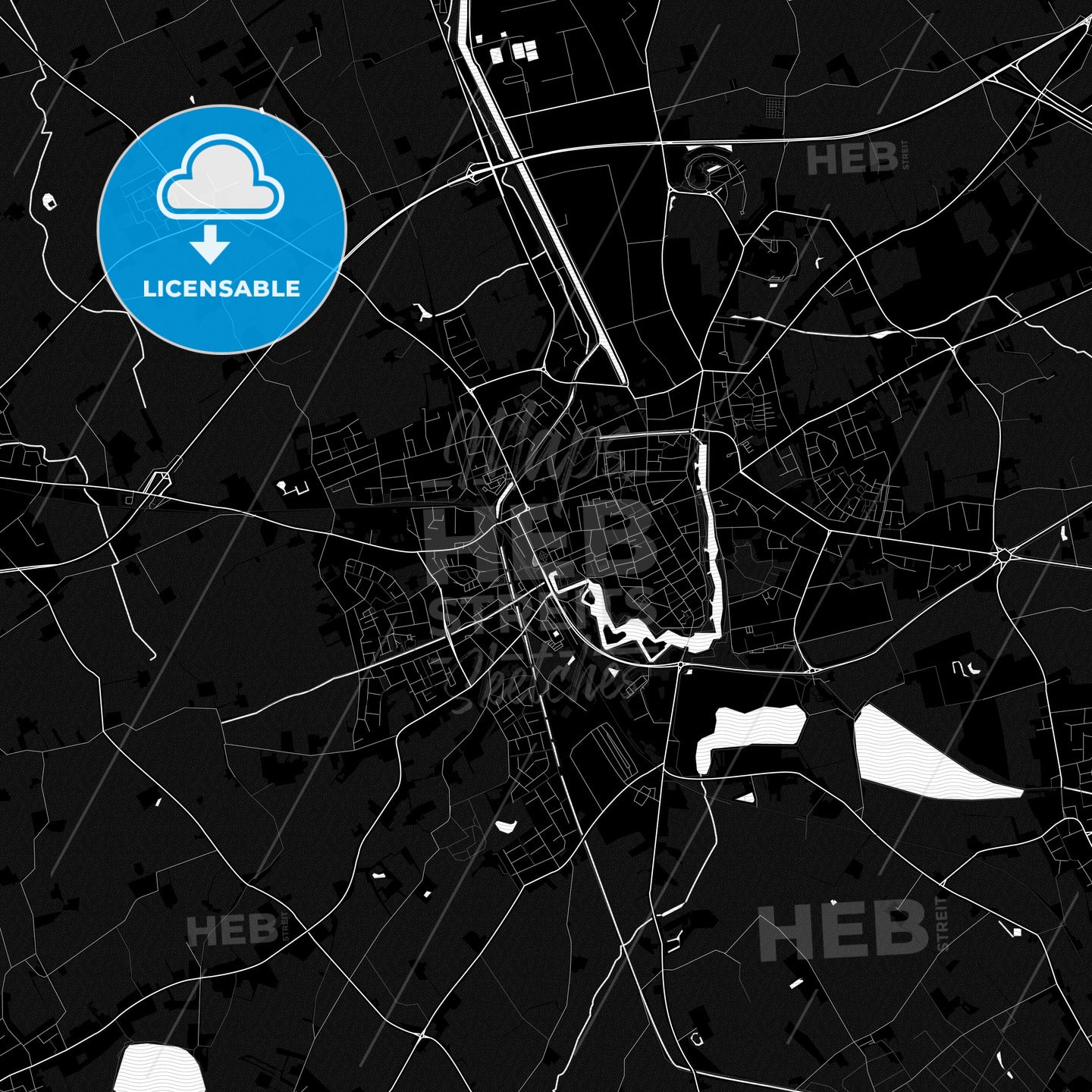 Ypres, Belgium PDF map