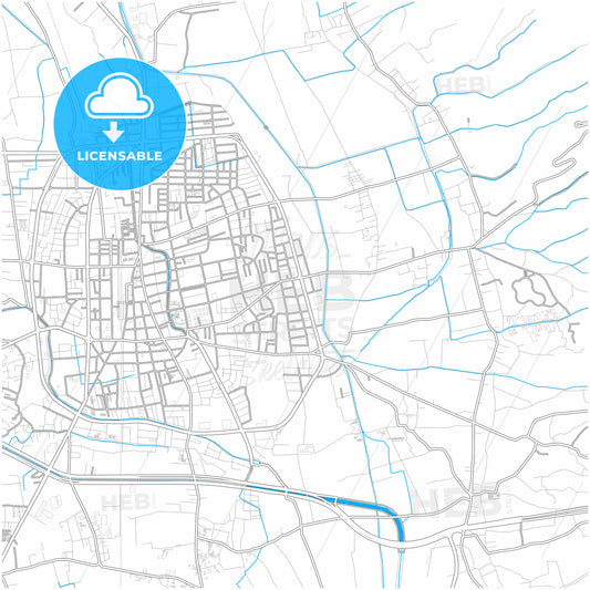 Yuanlin, Changhua, Taiwan, city map with high quality roads.