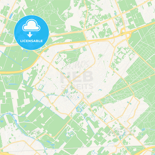 Zeist, Netherlands Vector Map - Classic Colors