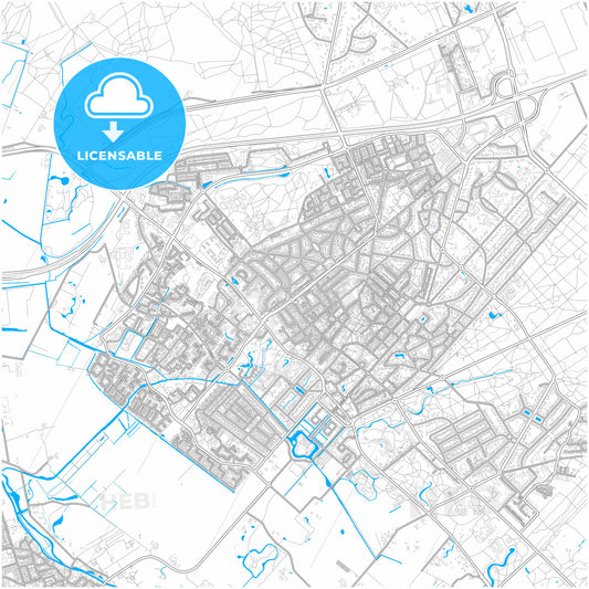 Zeist, Utrecht, Netherlands, city map with high quality roads.