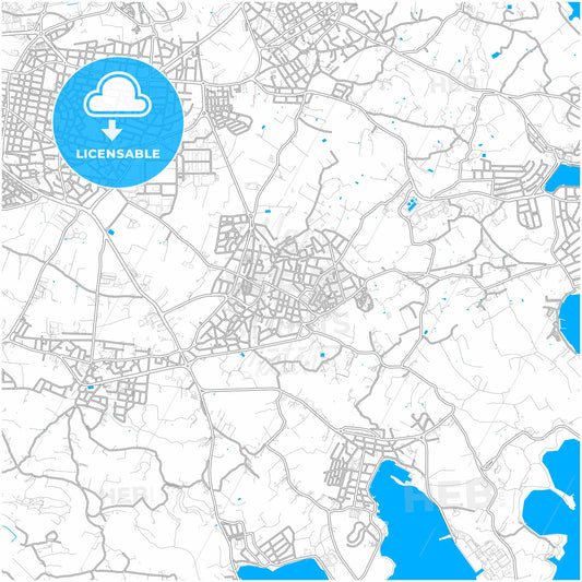 Żejtun, South Eastern Region, Malta, city map with high quality roads.