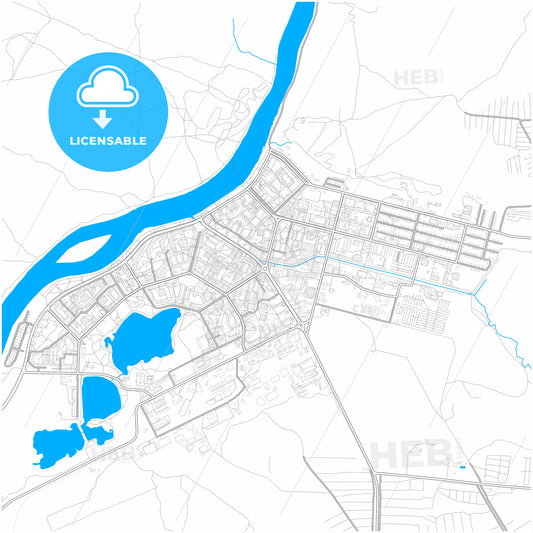 Zelenogorsk, Krasnoyarsk Krai, Russia, city map with high quality roads.