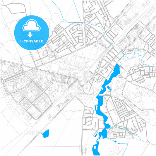 Zhodzina, Voblasć, Belarus, city map with high quality roads.