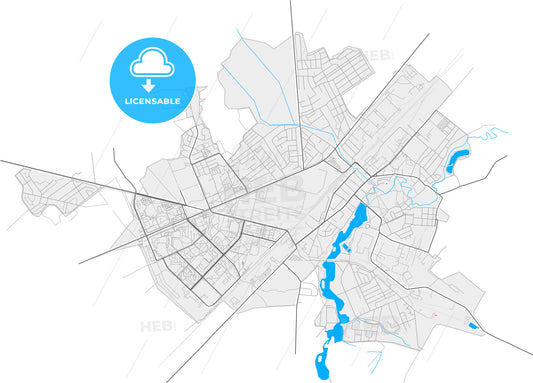 Zhodzina, Voblasć, Belarus, high quality vector map