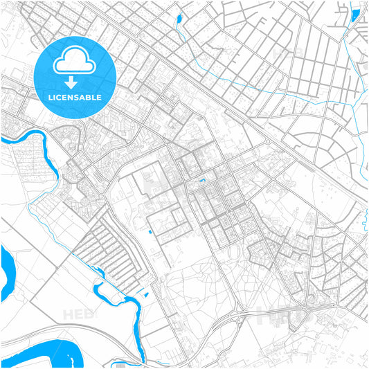 Zhukovsky, Moscow Oblast, Russia, city map with high quality roads.