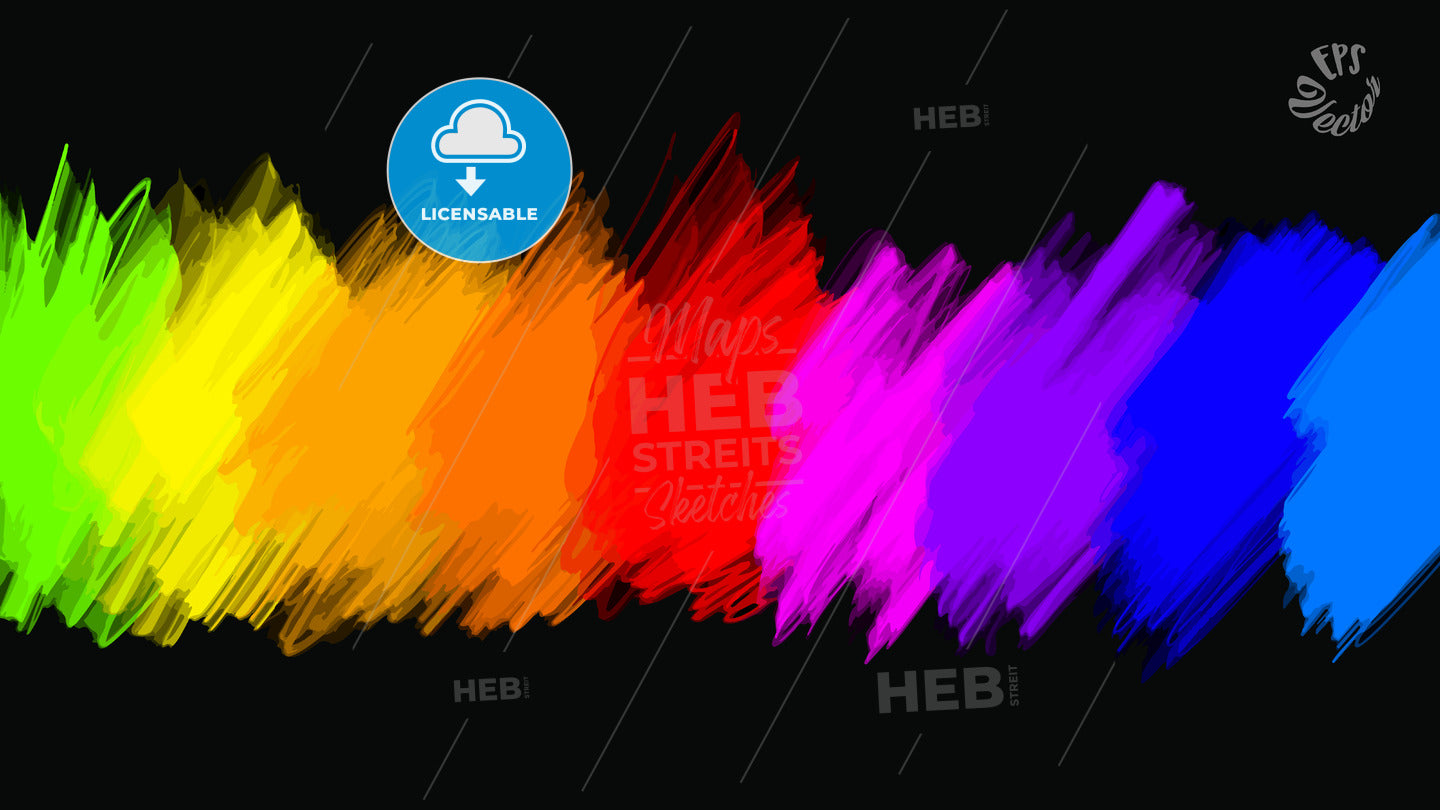 abstract colours full palette banner – instant download