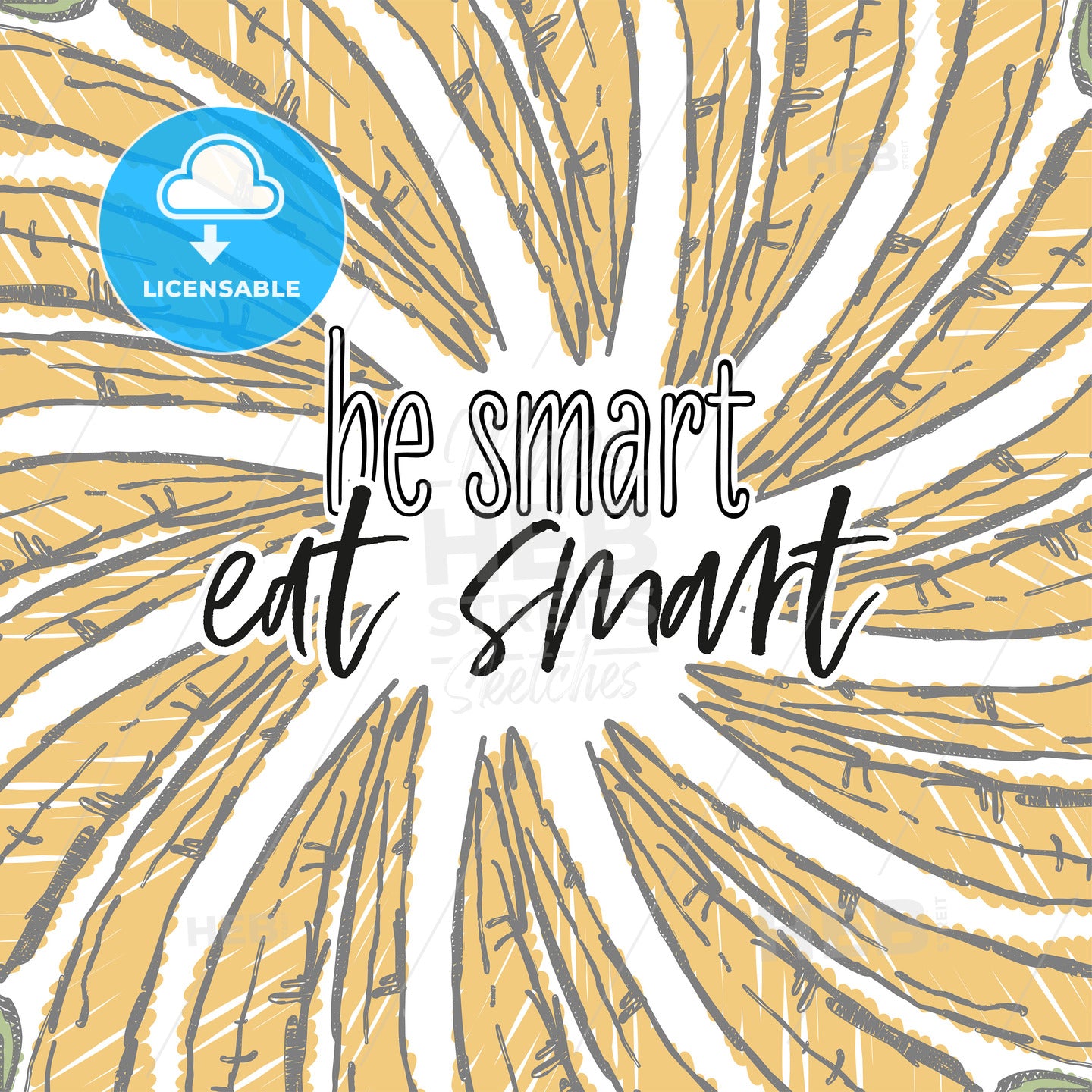 be smart, eat smart lettering and Carrots arranged in a circle – instant download