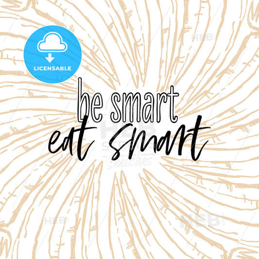 be smart, eat smart lettering on outlined Carrots banner template – instant download