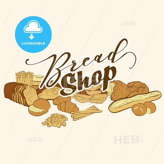 bread shop logo – instant download