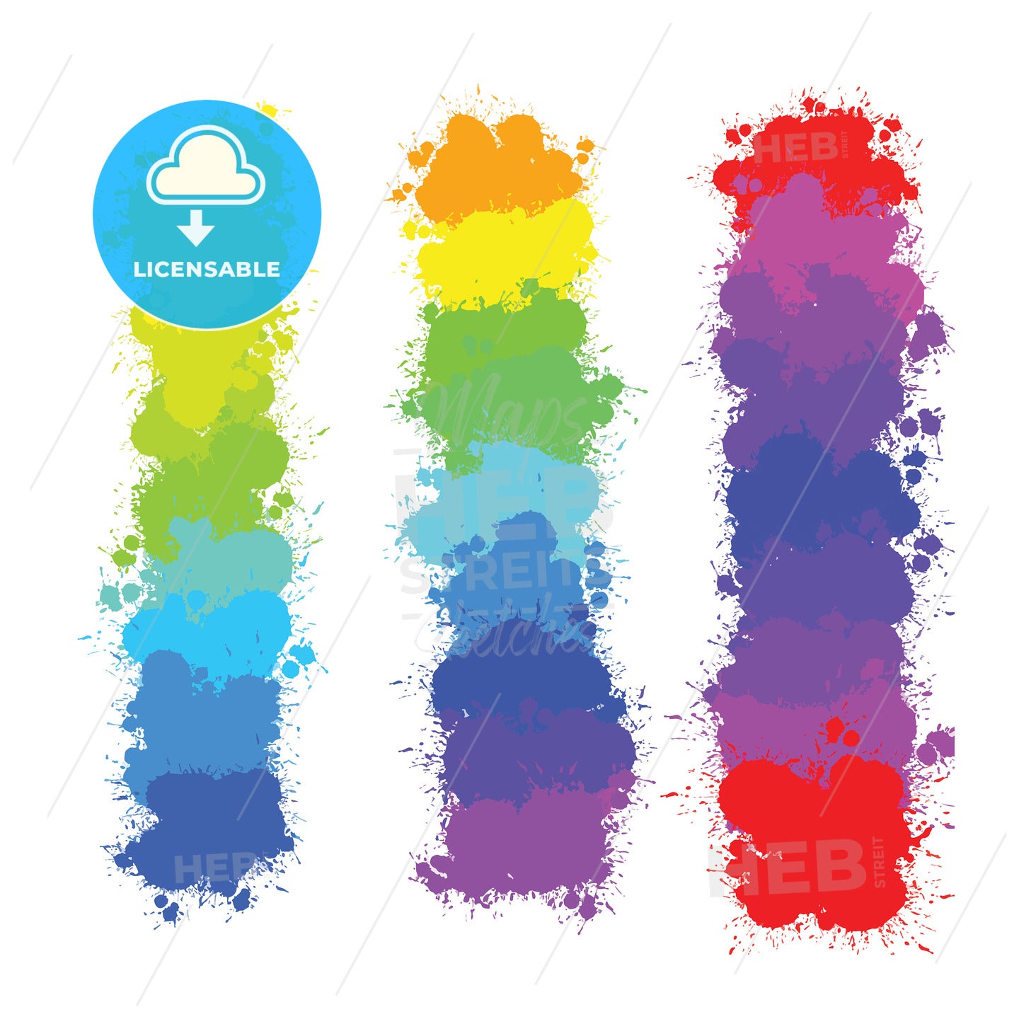 color splashes backgrounds – instant download