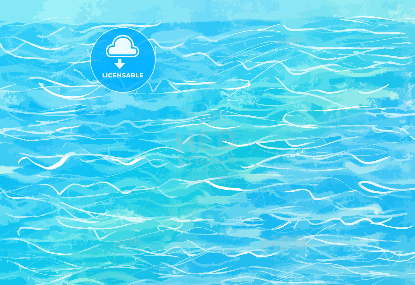 hand-drawn blue water background – instant download