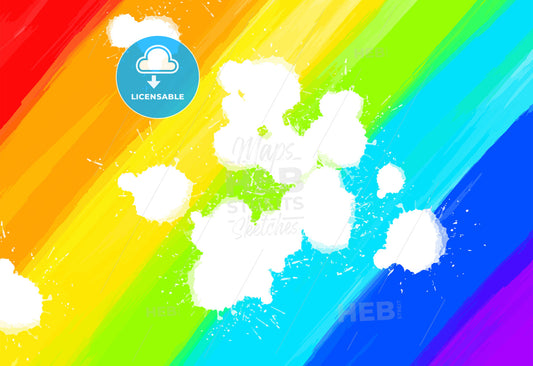 hand-drawn colorful rainbow – instant download