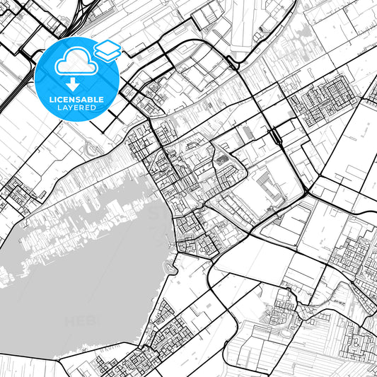 Layered PDF map of Aalsmeer, North Holland, Netherlands