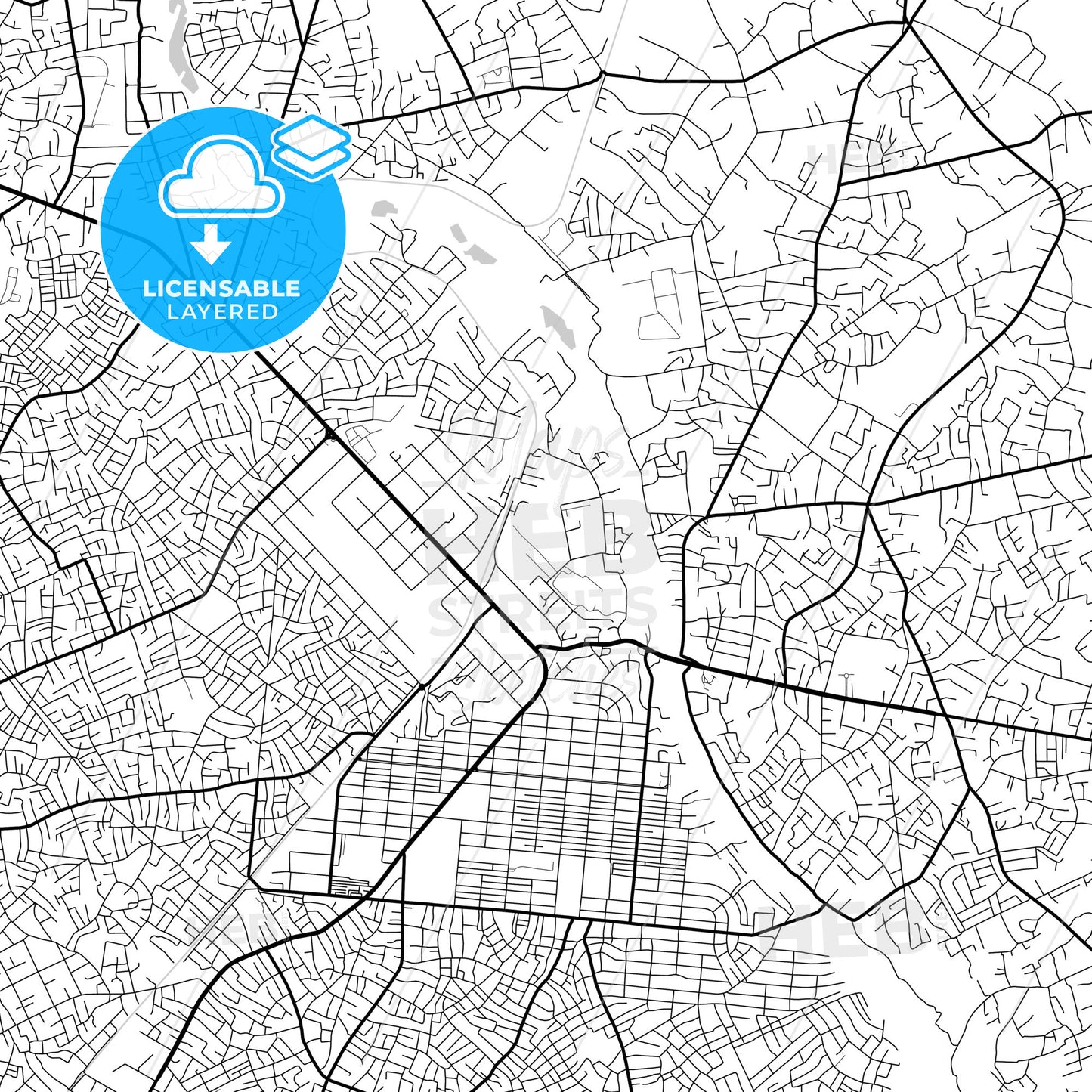 Layered PDF map of Aba, Nigeria