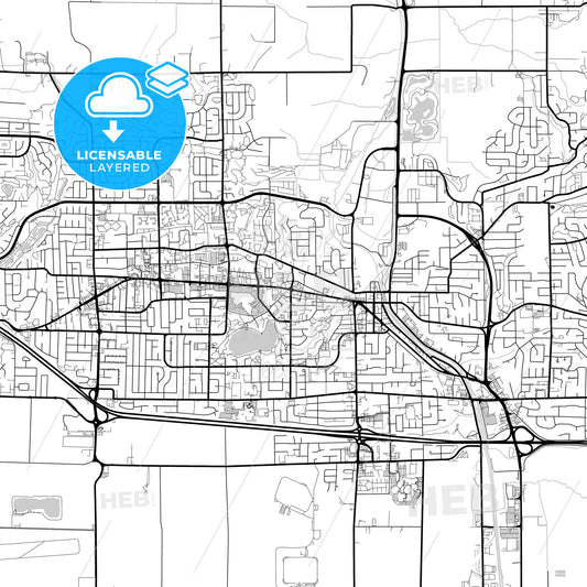 Layered PDF map of Abbotsford, British Columbia, Canada