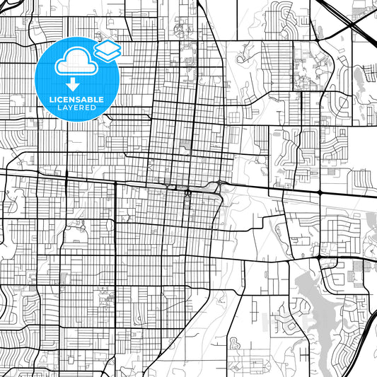 Layered PDF map of Abilene, Texas, United States