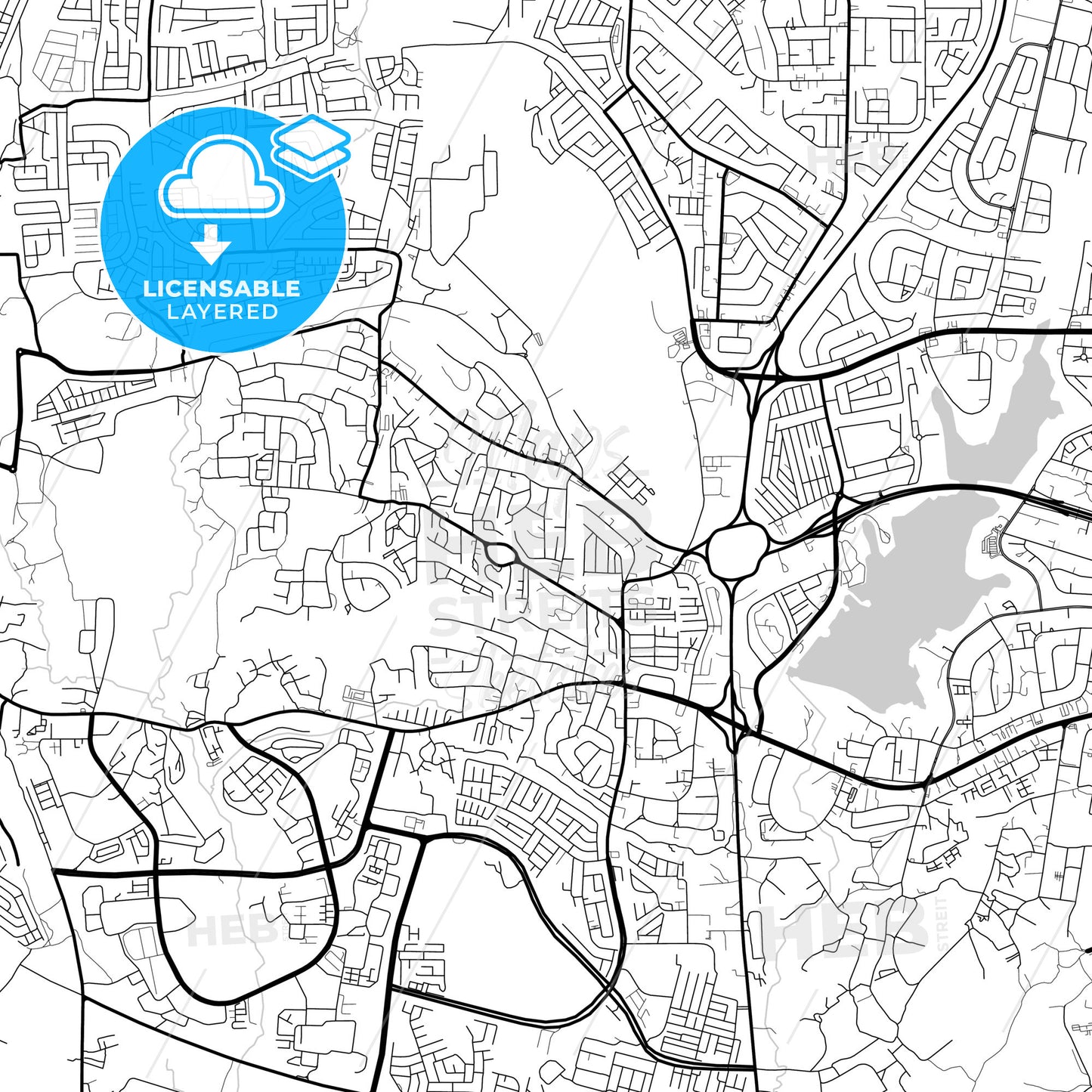 Layered PDF map of Abuja, Nigeria