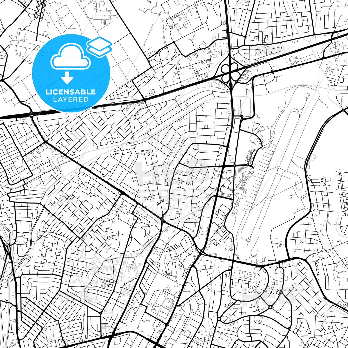 Layered PDF map of Accra, Ghana