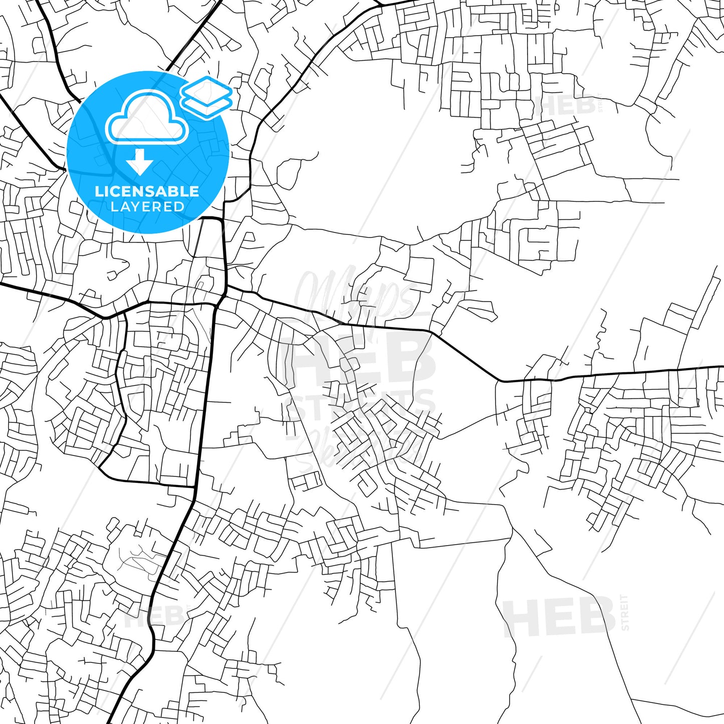 Layered PDF map of Ado-Ekiti, Nigeria