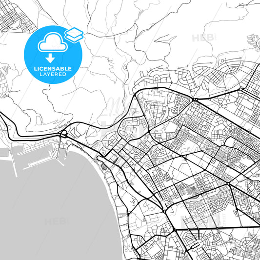Layered PDF map of Agadir, Morocco