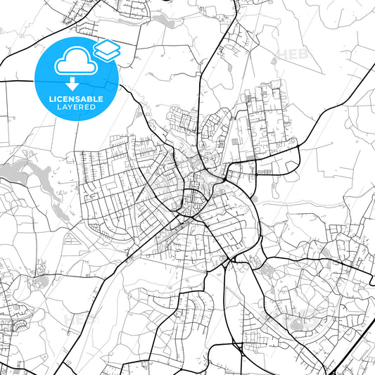 Layered PDF map of Ahrensburg, Schleswig-Holstein, Germany