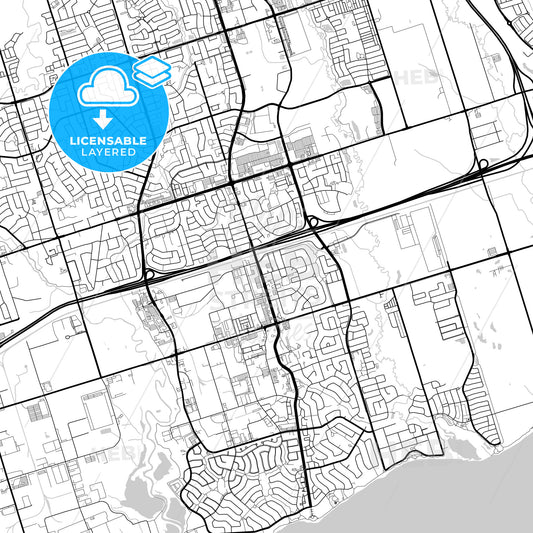 Layered PDF map of Ajax, Ontario, Canada