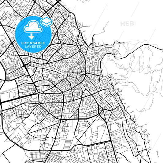 Layered PDF map of Aksaray, Aksaray, Turkey