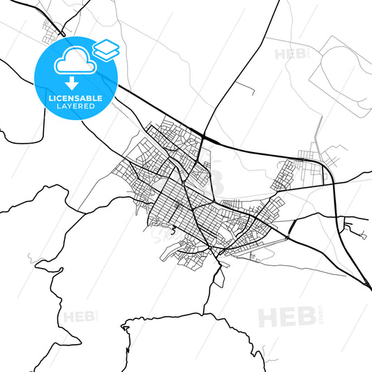 Layered PDF map of Alaşehir, Manisa, Turkey