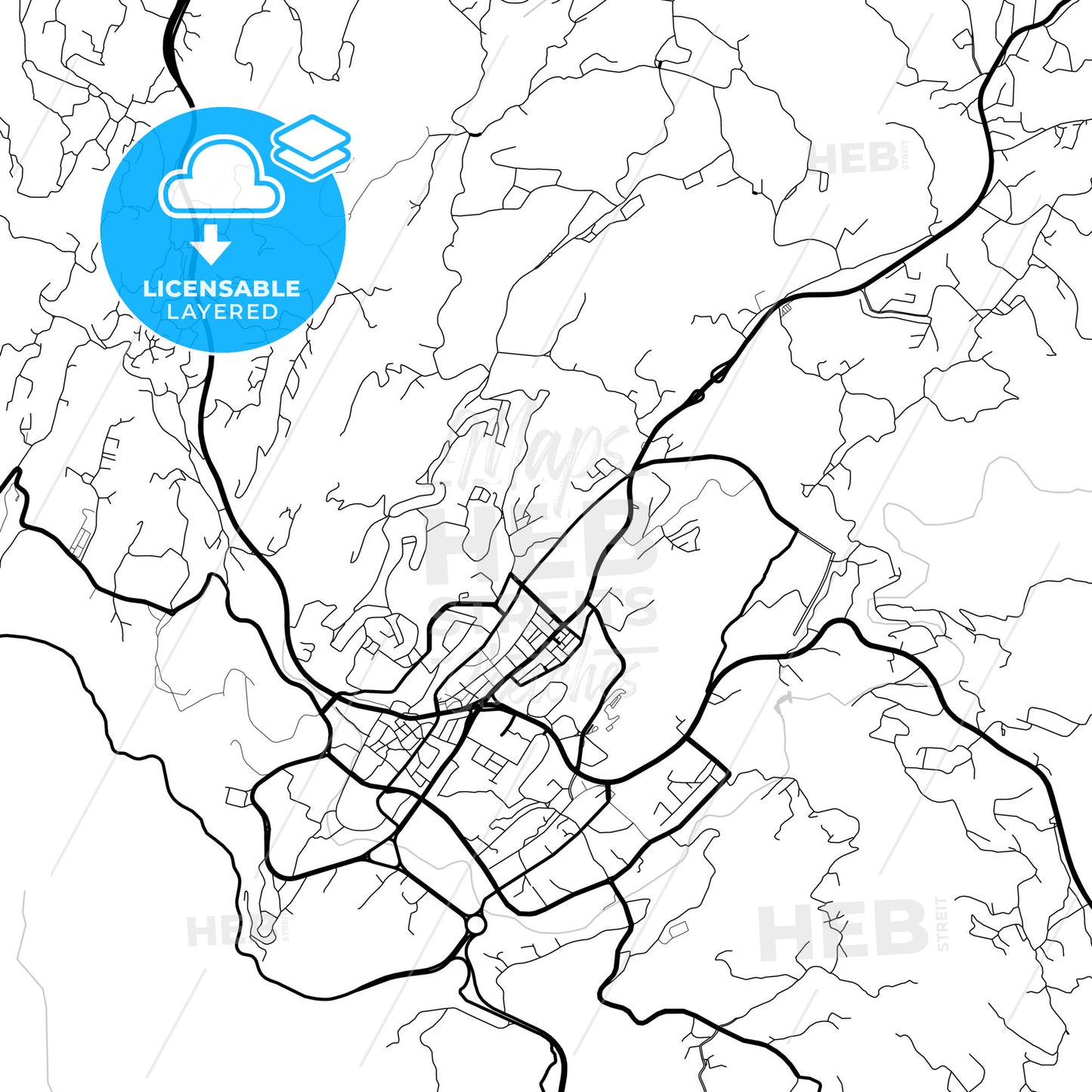 Layered PDF map of Al Bahah, Saudi Arabia