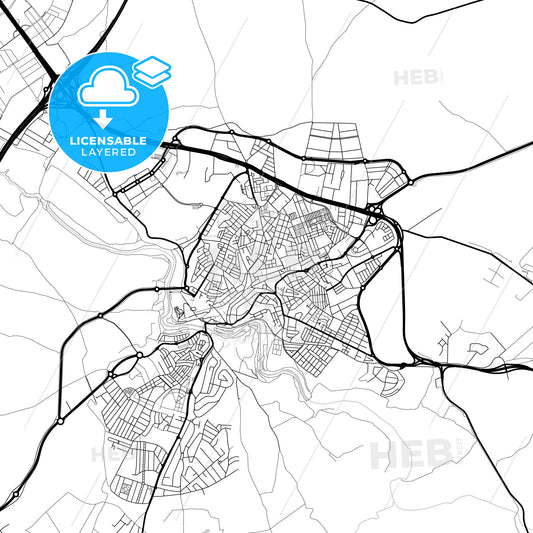Layered PDF map of Alcalá de Guadaira, Seville, Spain