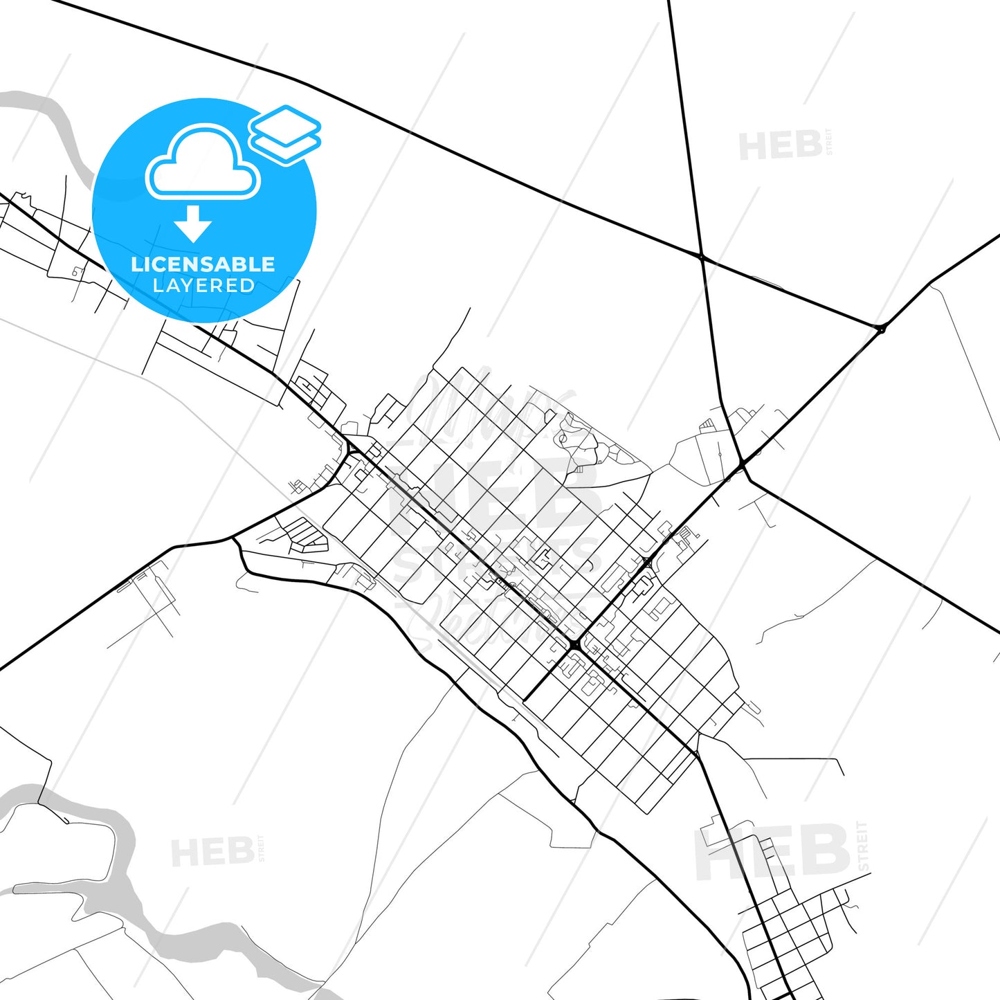 Layered PDF map of Alexandria, Teleorman, Romania