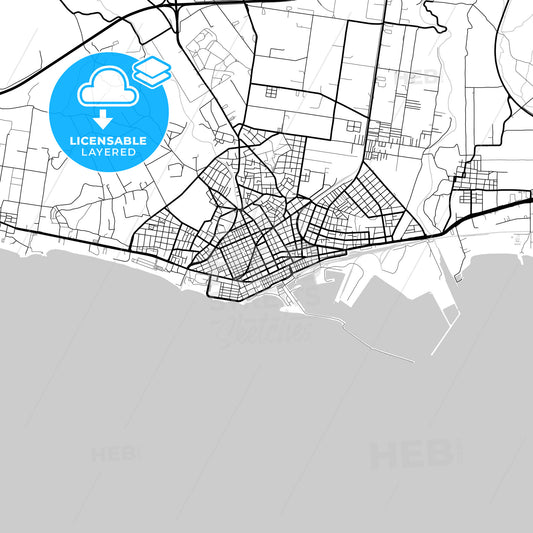 Layered PDF map of Alexandroupoli, Eastern Macedonia and Thrace, Greece