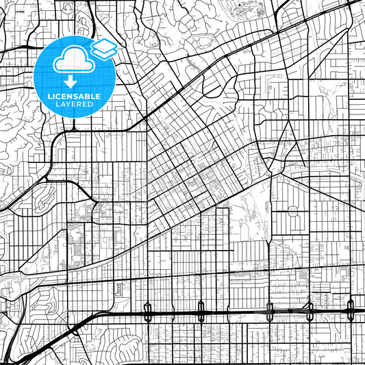 Layered PDF map of Alhambra, California, United States