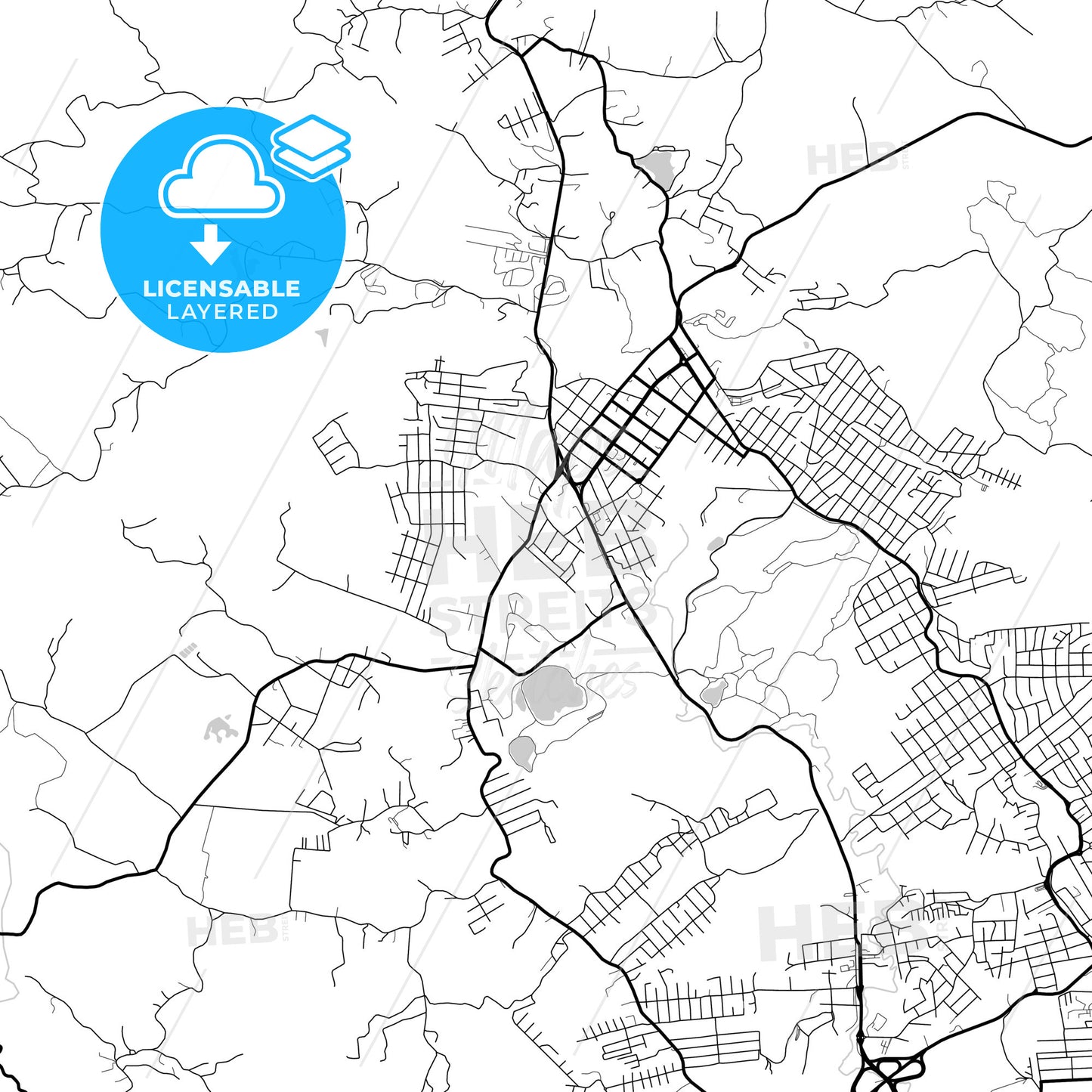 Layered PDF map of Almirante Tamandare, Brazil