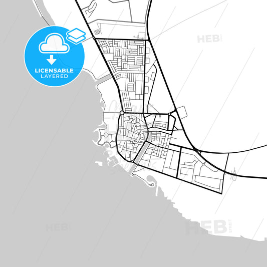 Layered PDF map of Al Qunfudhah, Saudi Arabia