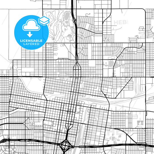 Layered PDF map of Amarillo, Texas, United States